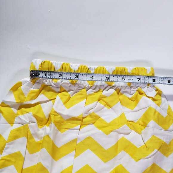 3/$20 yellow white chevron toddler girl elastic waist skirt, size 110 or 4T - Picture 7 of 7